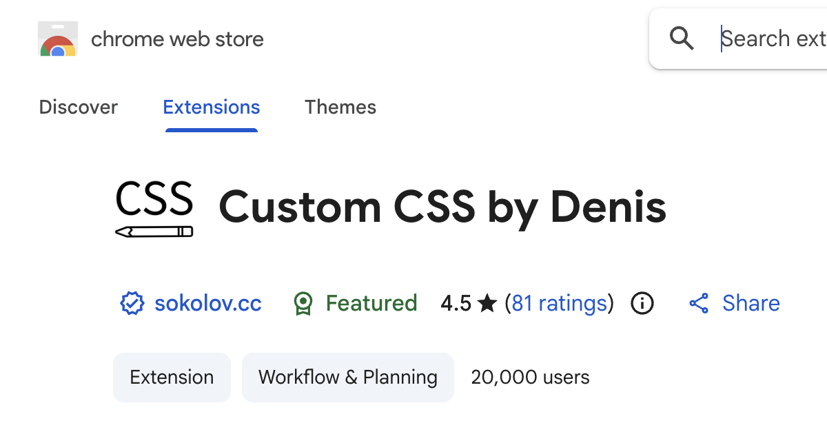 Chrome extension